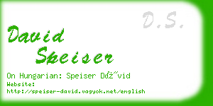 david speiser business card